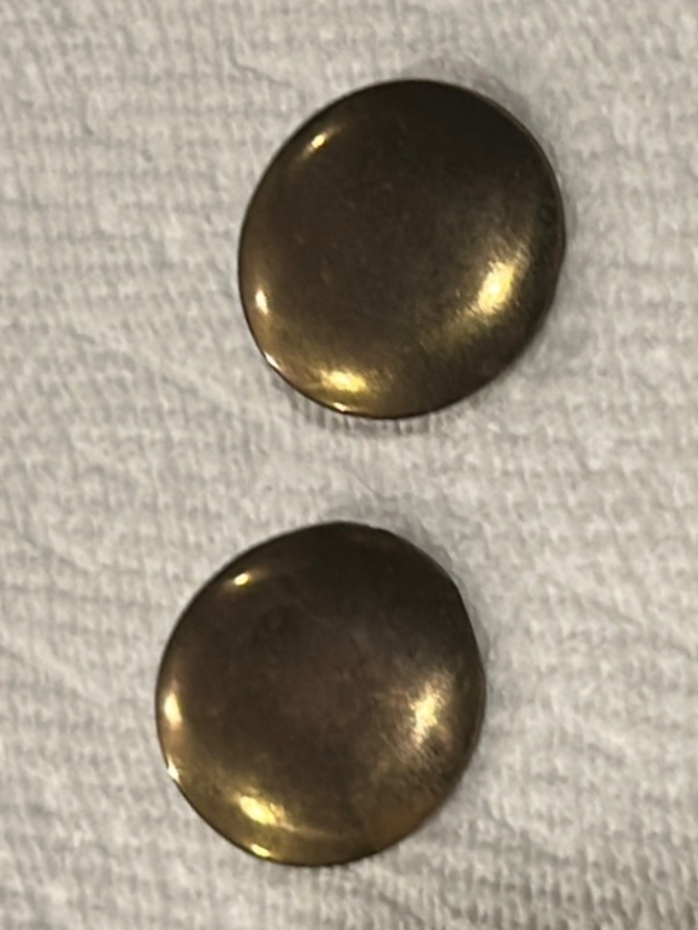 Vintage Gold-Tone Round Earrings